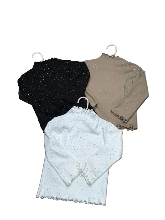 Remeras con brillo para niña
